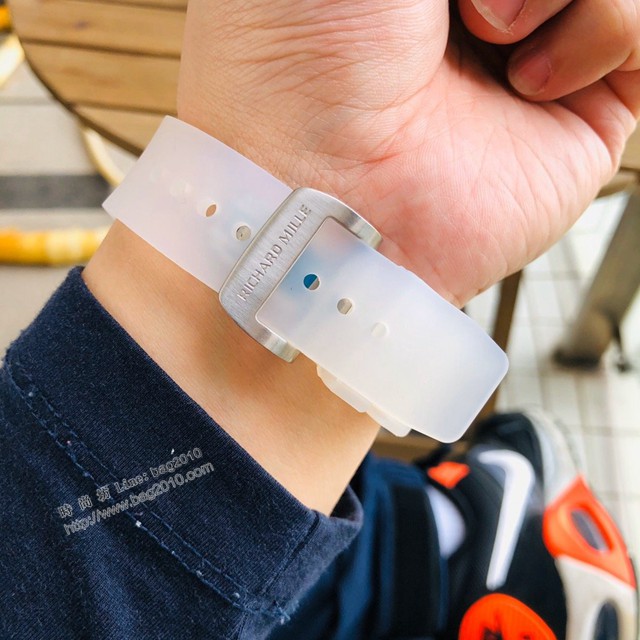 理查德米勒Richard Mille全球限量版本 水晶全透明玻璃鑫多功能複雜機械腕表  gjs2204